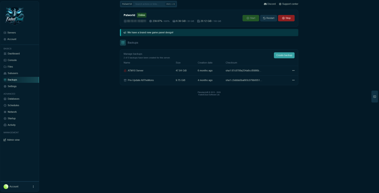 Automated backups