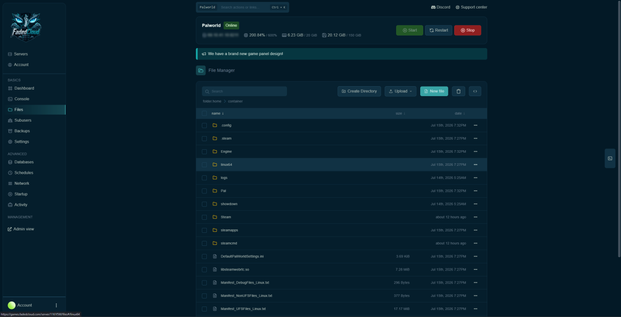 Built-in file manager
