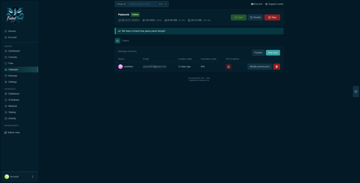 Subuser access management